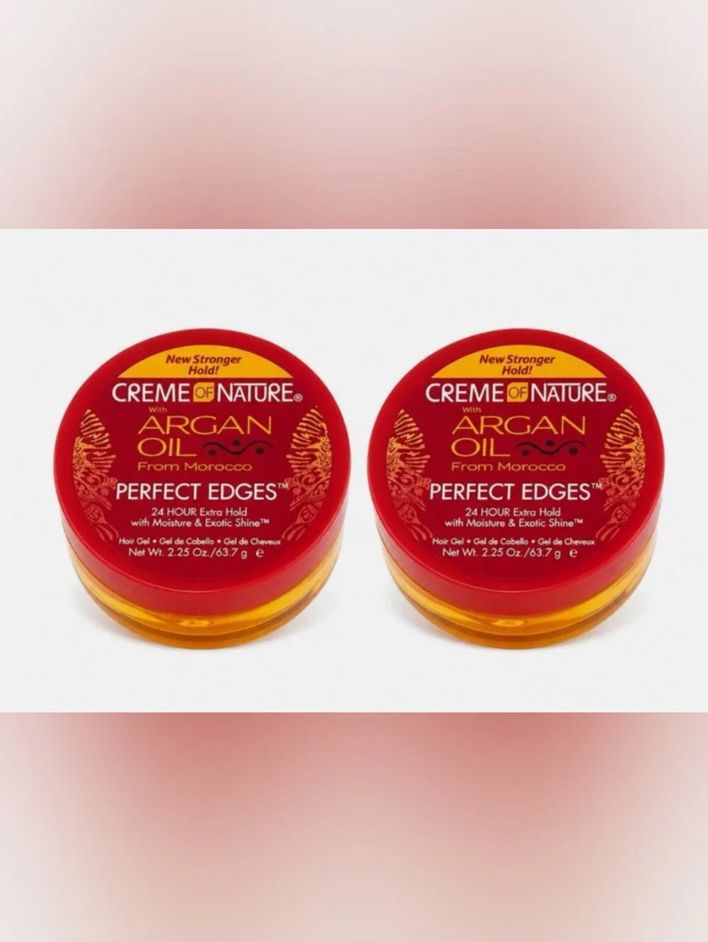 Creme of Nature Argan Oil Perfect Edges Extra Firm Hold Hair Gel Bundle Of 2